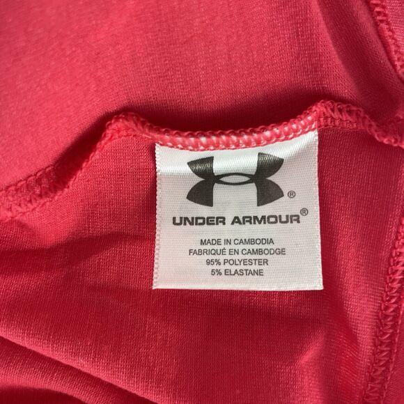Under Armour UA Tech Heat Gear Loose Fit V Neck Tshirt Women's Pink Large - Picture 4 of 4